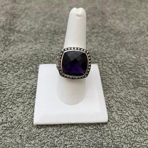 David Yurman Albion Amethyst and Diamond Ring